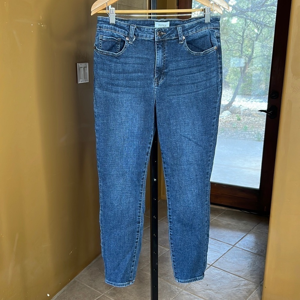 Pistola High Rise Dark Wash Skinny Jeans Size 31
